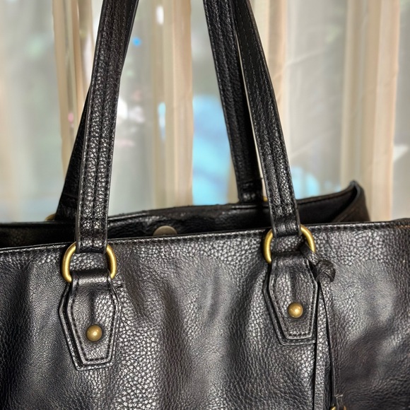 Carlos Santana fringed black leather bag. - Picture 3 of 13